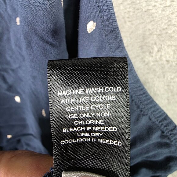 Womens Torrid Blue Polka Dot Tank Top 100% Rayon Sleeveless Button Back Size 6 - Picture 7 of 8